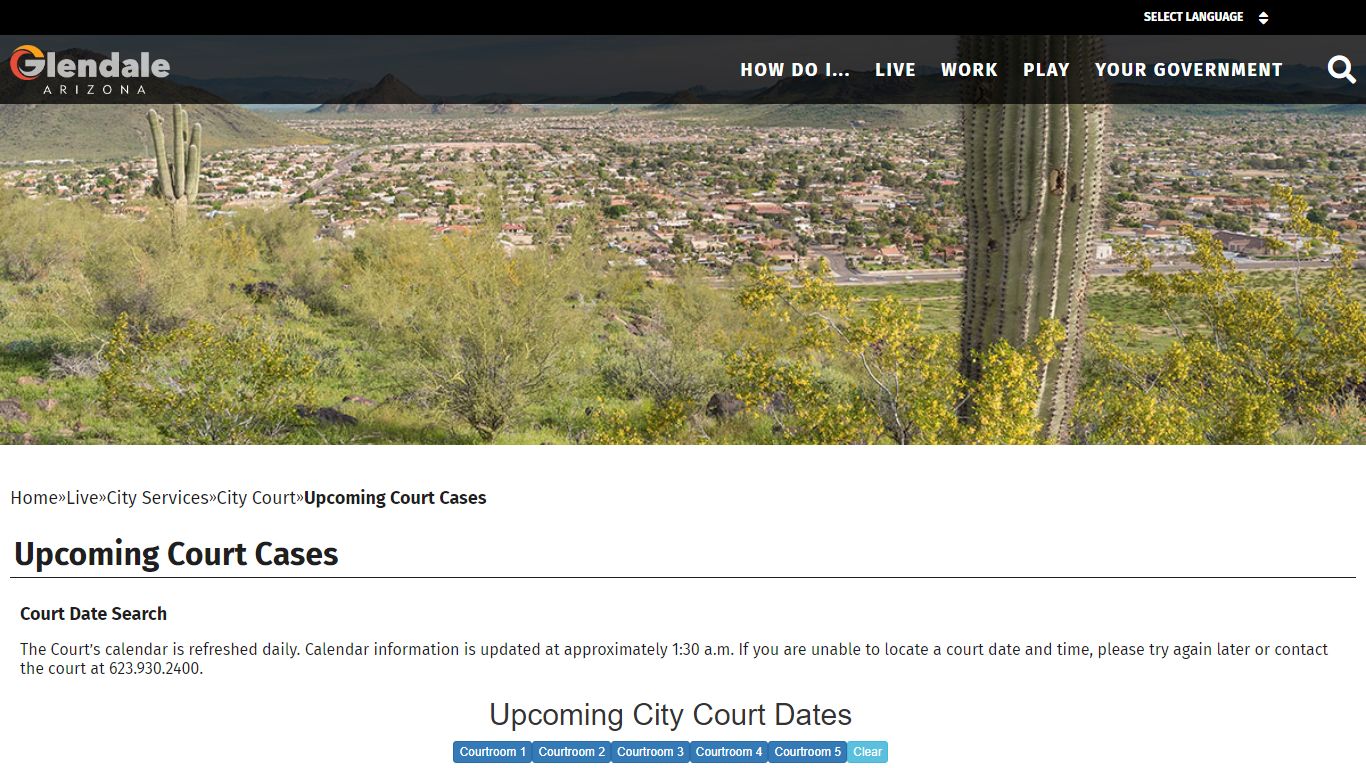 Upcoming Court Cases - City of Glendale - Glendale, Arizona